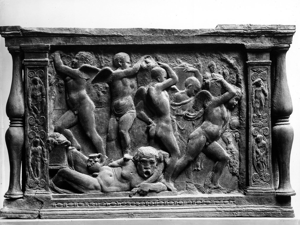 Putti Bacchanal, panel ze základny 