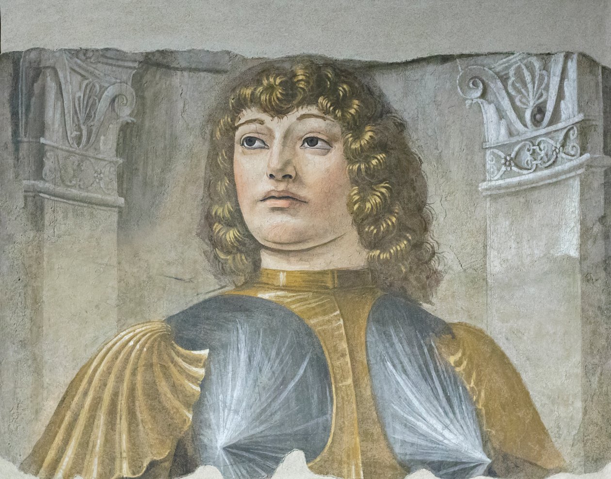 Muž ve zbroji, asi 1487-89 (samostatná freska) od Donato Bramante