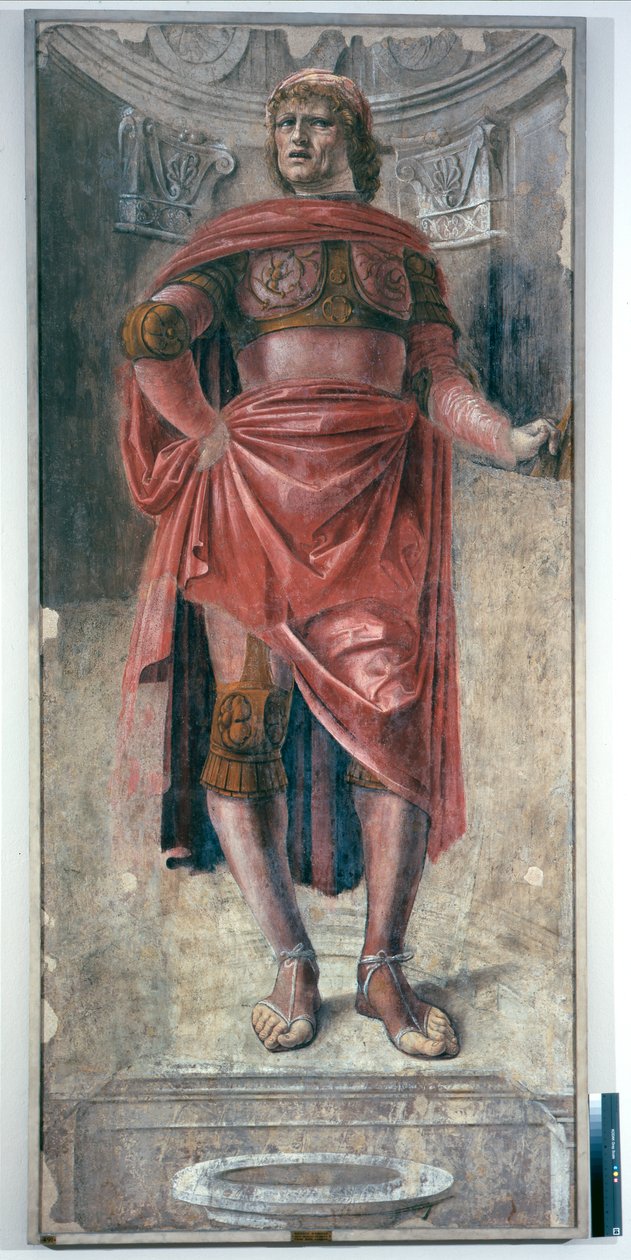 Muž s obouručním mečem, ak.1486 (samostatná freska na plátně) od Donato Bramante