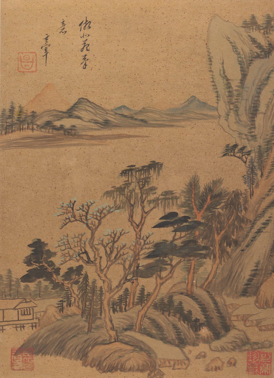 Krajiny a básně, 17. století, pravděpodobně po roce 1625. od Dong Qichang