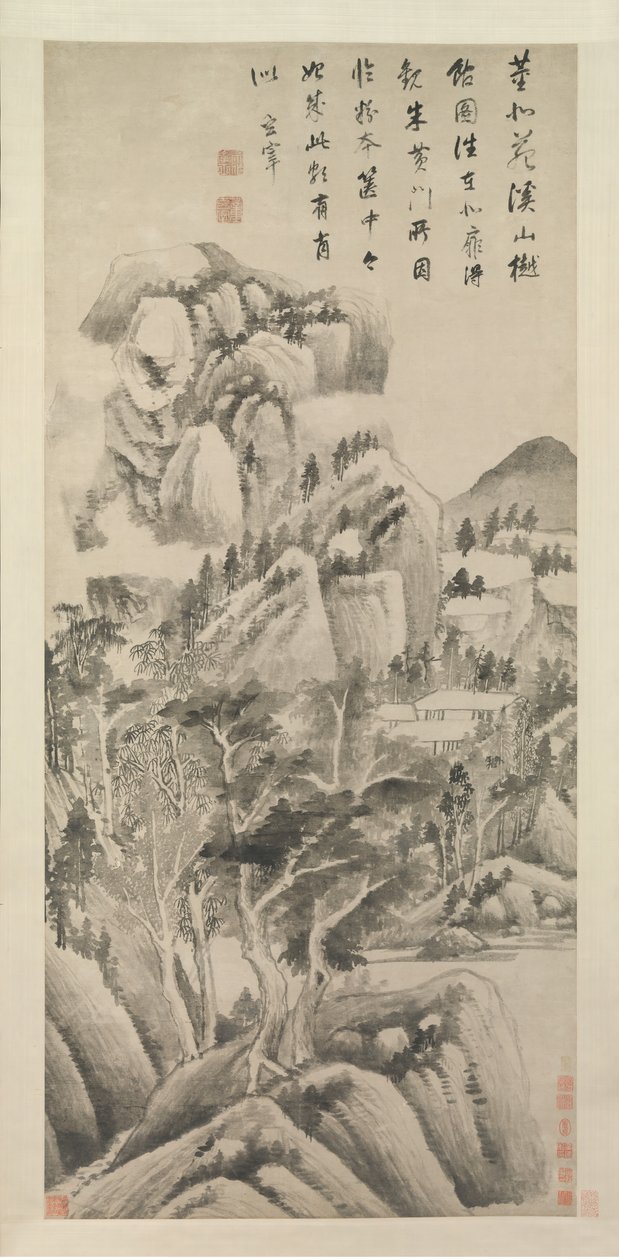 Stínovaná obydlí mezi potoky a horami, ca. 1622-25. od Dong Qichang
