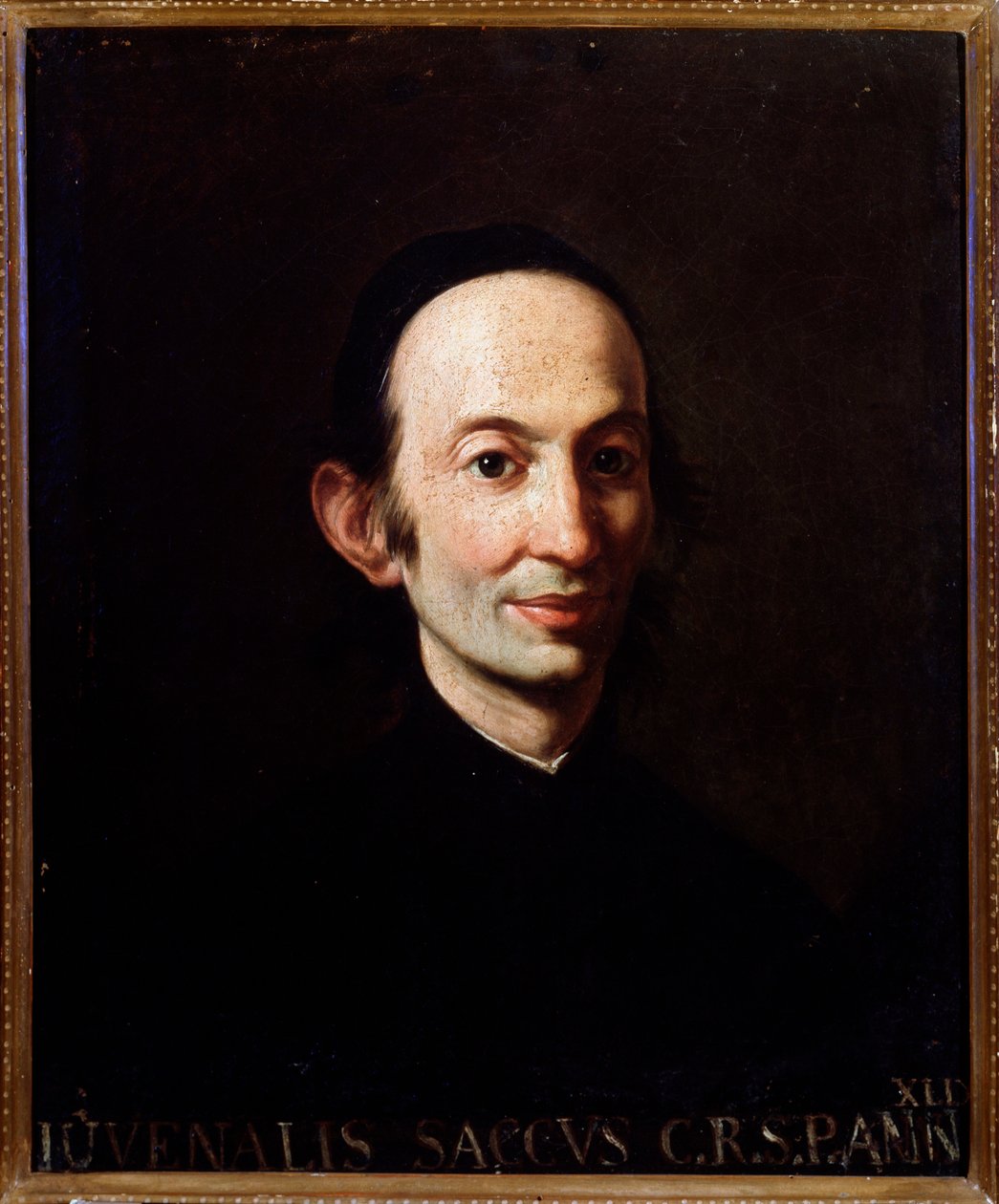 Portrét Giovenale Sacchi, italský muzikolog. 18. století (malba) od Donino Riccardi
