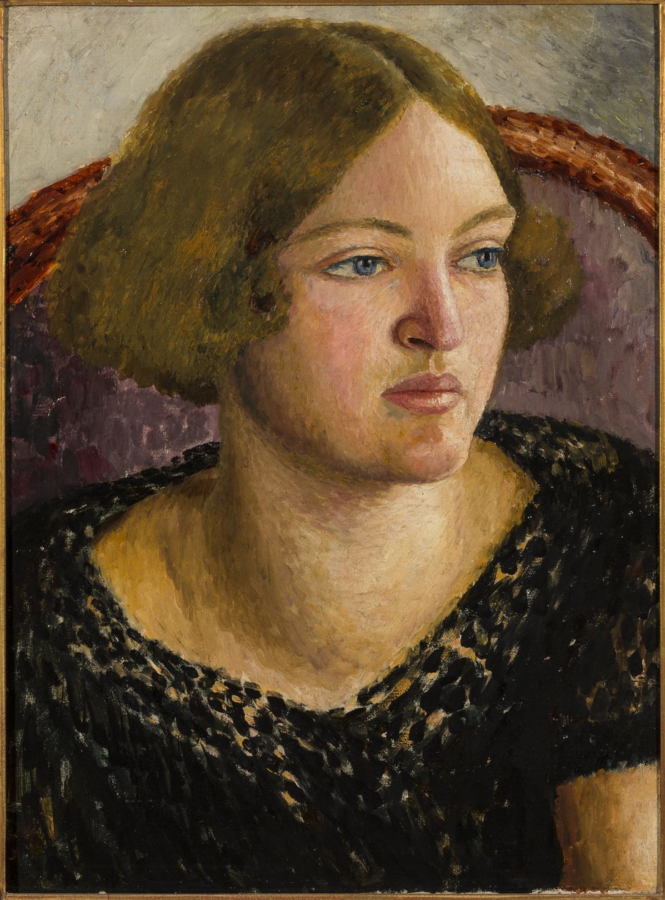 Portrét Catherine Carringtonové, kolem roku 1926 (olej na plátně) od Dora Carrington