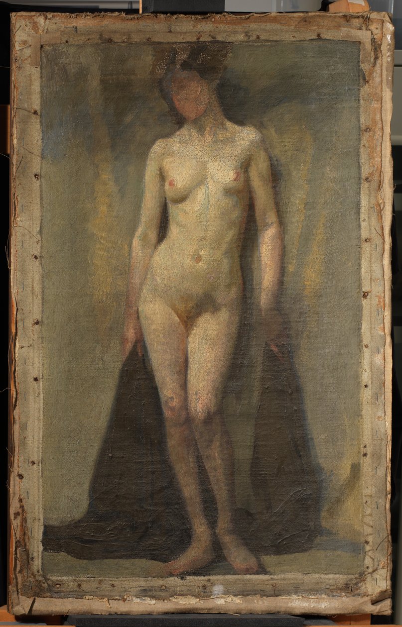 Stojící ženský akt, c. 1910 (olej na plátně) od Dora Carrington