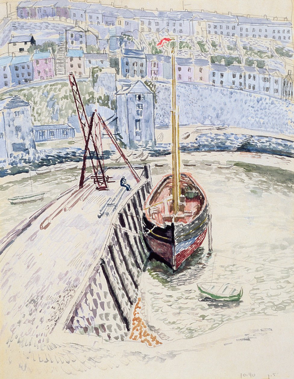 Loď "Sans Pareil" v přístavu Brixham, cca 1931 od Dora Carrington