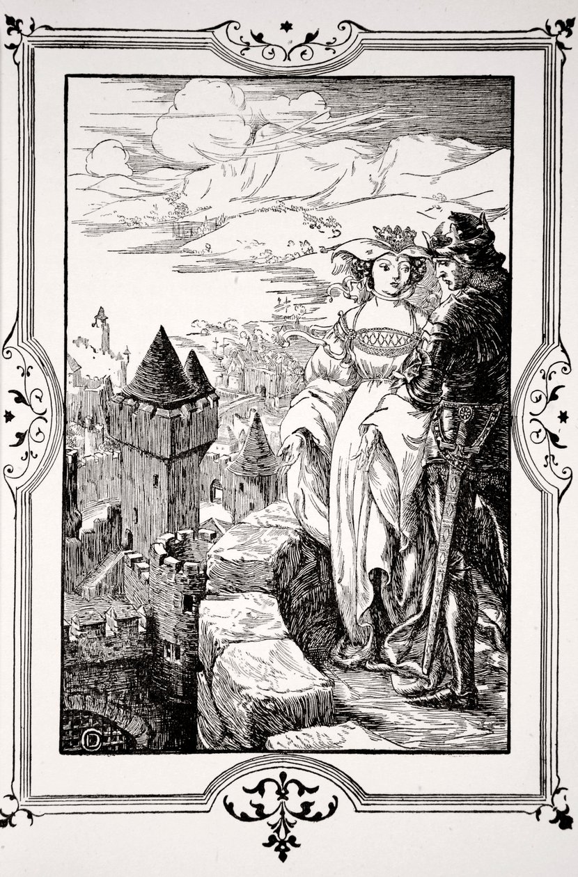 „Annoure vynesl krále na cimbuří“, 1905. od Dora Curtis
