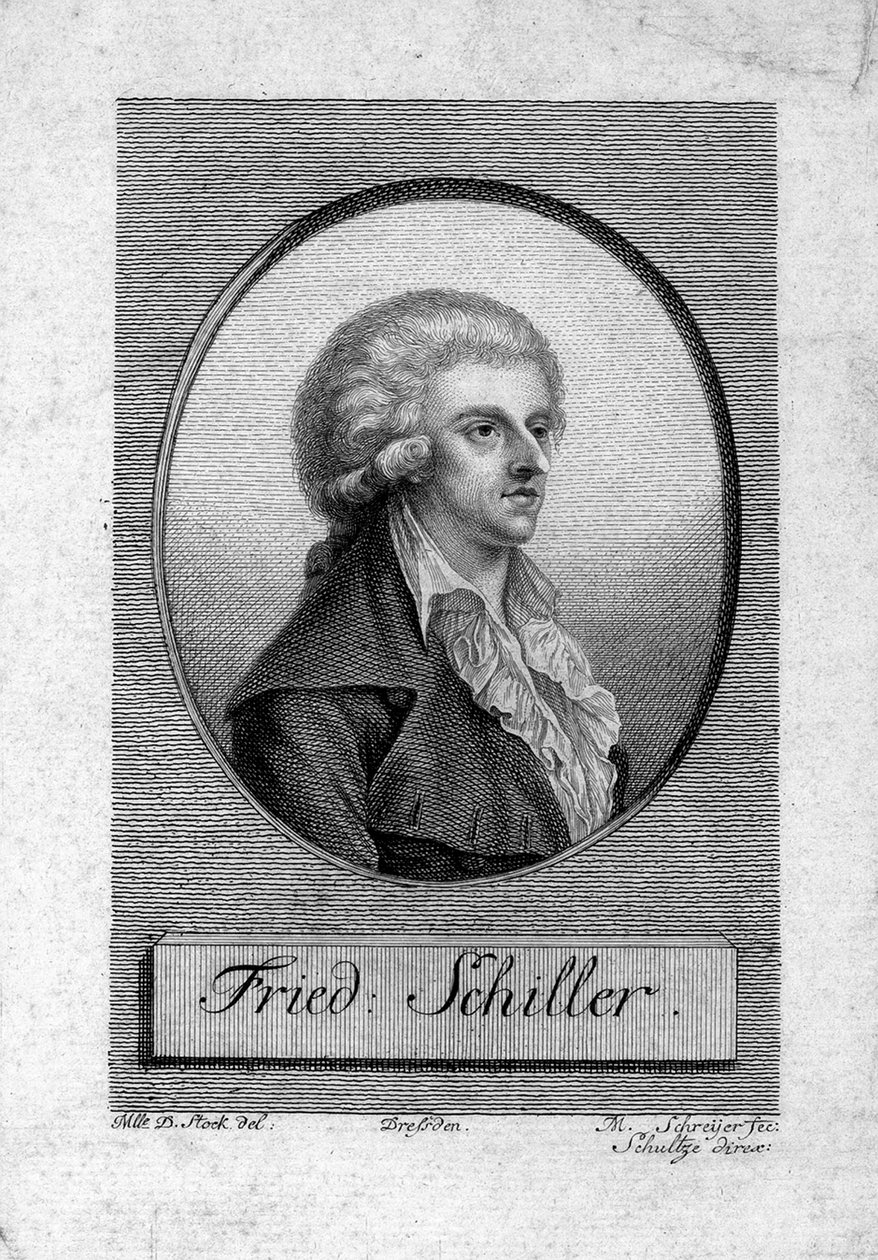 Portrét Friedricha von Schillera 1759-1805 od Dora Stock