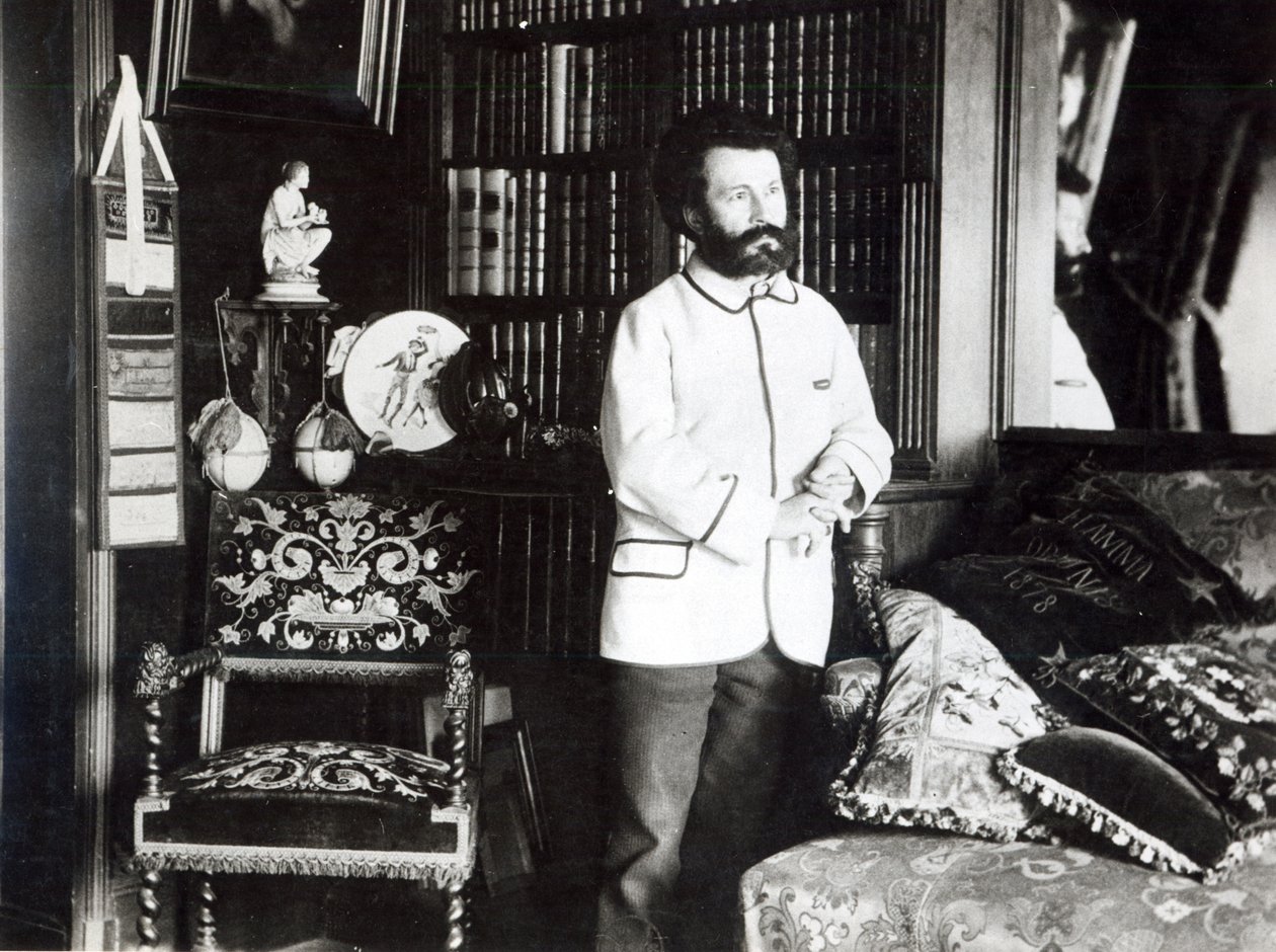 Camille Flammarion (1842-1925) ve své studii, 1893 od Dornac