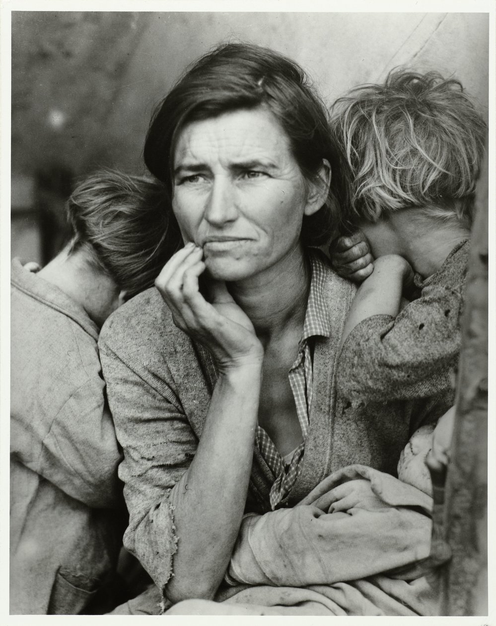 Portrét van Florence Owens Thompson Matka migrantka, 1936 (původní název) od Dorothea Lange