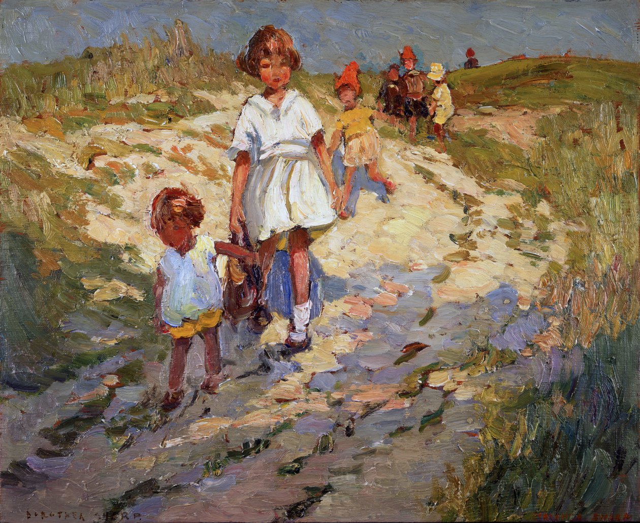 V dunách (olej na desce) od Dorothea Sharp