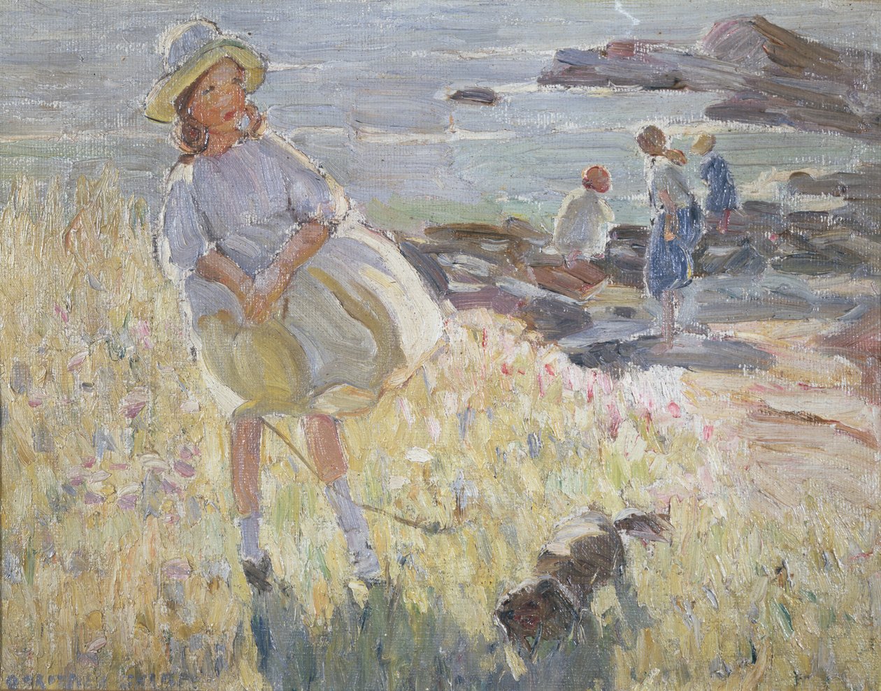 Na útesech (olej na plátně) od Dorothea Sharp
