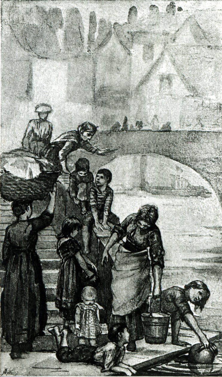 Načítání vody z řeky z „London Street Arabs“ od Dorothy Tennant, 1890 od Dorothy Stanley