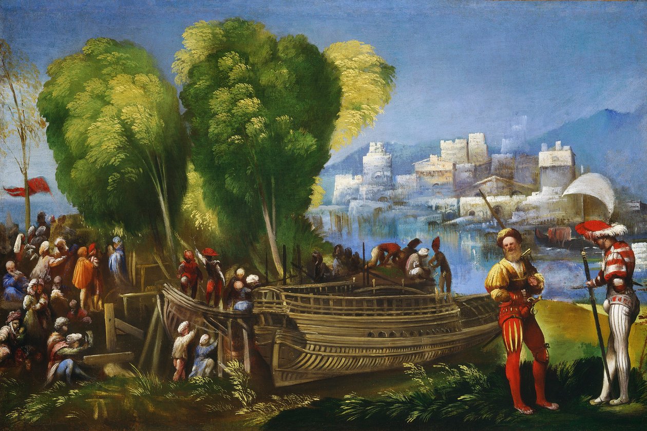 Aeneas a Achates na libyjském pobřeží od Dosso Dossi