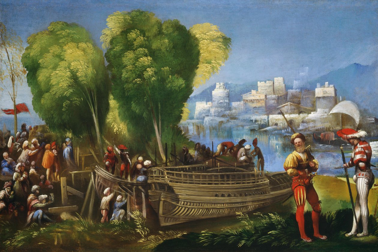 Aeneas a Achates na libyjském pobřeží od Dosso Dossi