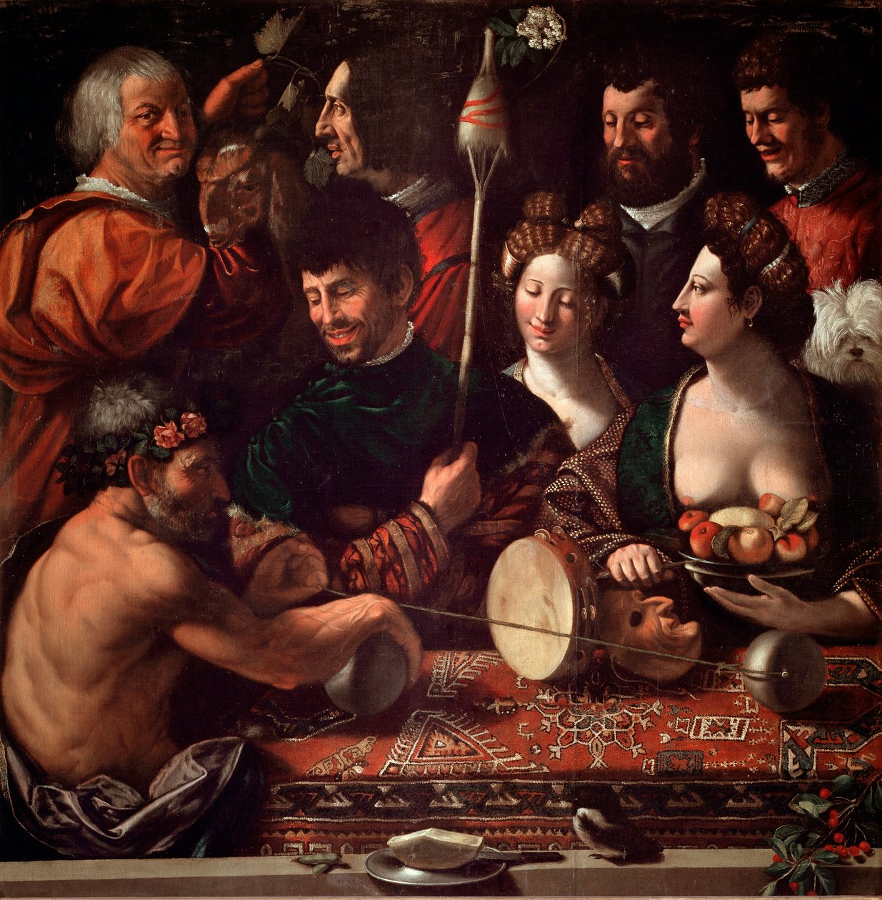 Bambocciata (burleskní malba). Čarodějnictví nebo alegorie Herkula. Obraz Giovanni Luteri dit Dosso Dossi (asi 1479-1542). Slunce 16. století. 143x144 cm Galleria degli Uffizi (kanceláře), Florencie, Itálie. od Dosso Dossi