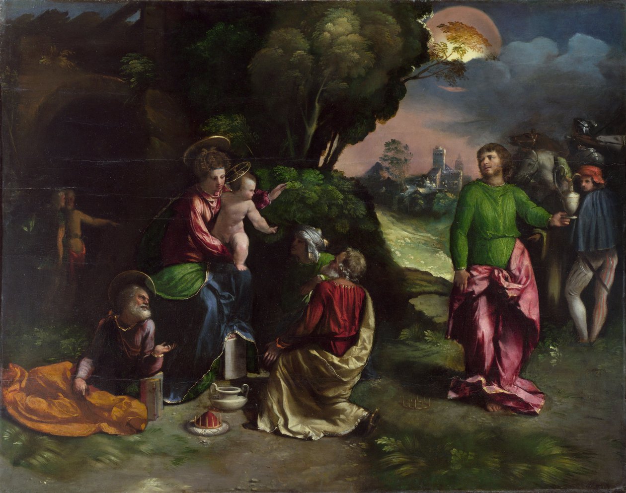 Dossi, Dosso (asi 1486-1542) The Adoration of the Kings Olej na dřevě kolem roku 1535 Národní galerie, Londýn 85,1x108 od Dosso Dossi