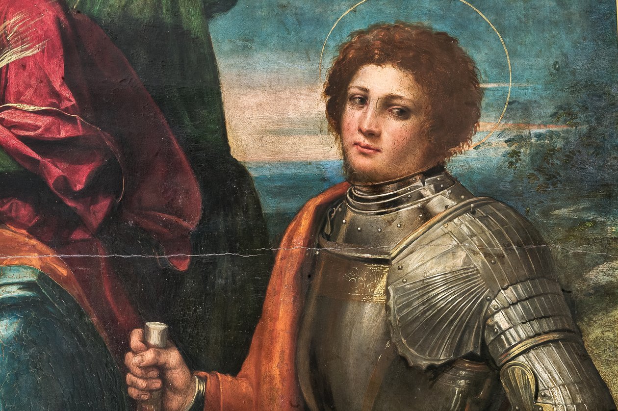 Madona s Jezulátkem a svatým Sebastianem a svatým Jiřím, detail 2384616 od Dosso Dossi
