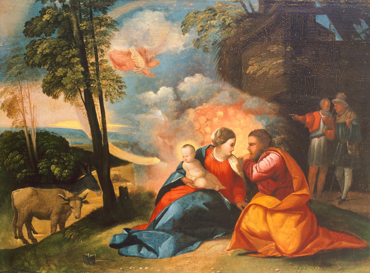 Narození Ježíše, asi 1512-1513, Dosso Dossi (asi 1490-1542), olej na desce, 39x54 cm od Dosso Dossi