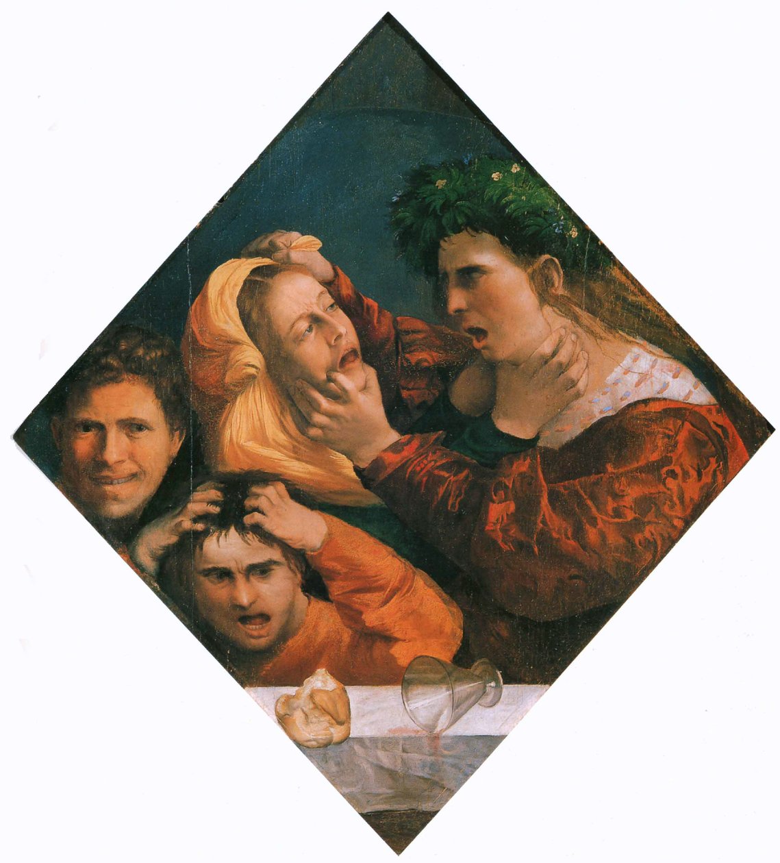 Hádka, kolem 1515-20 (olej na plátně) od Dosso Dossi