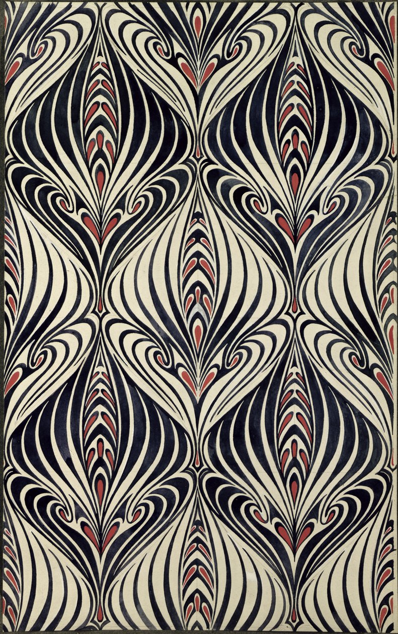 Návrh na potištěnou textilii, 1928 od Douglas B. Cockerell