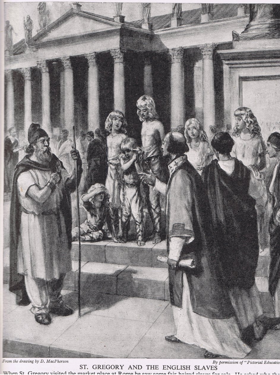 St. Gregory and the English slaves, ilustrace z 