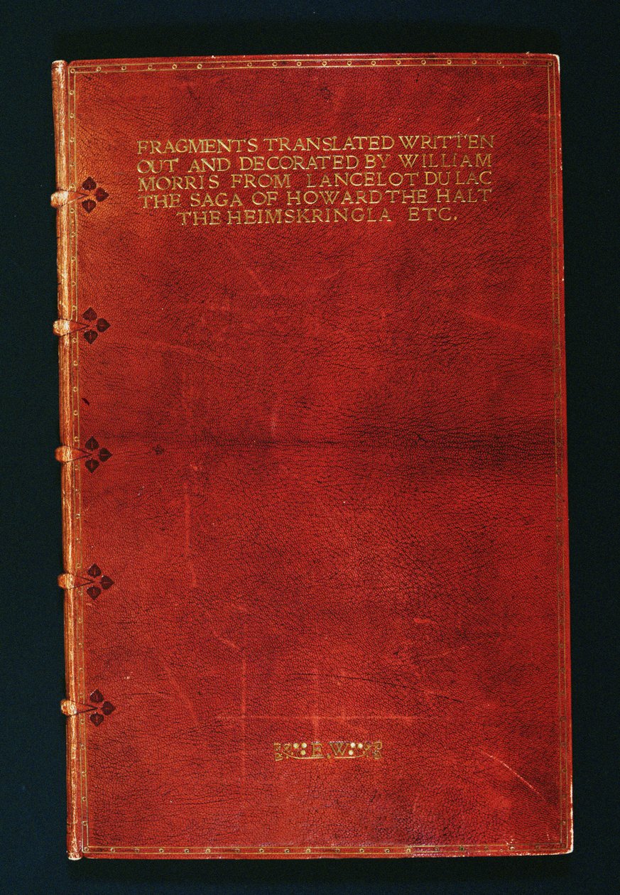 Svazek fragmentů rukopisu vázaný pro Emeryho Walkera (1851-1933) 1902 (kůže a zlato) od Douglas B. Cockerell