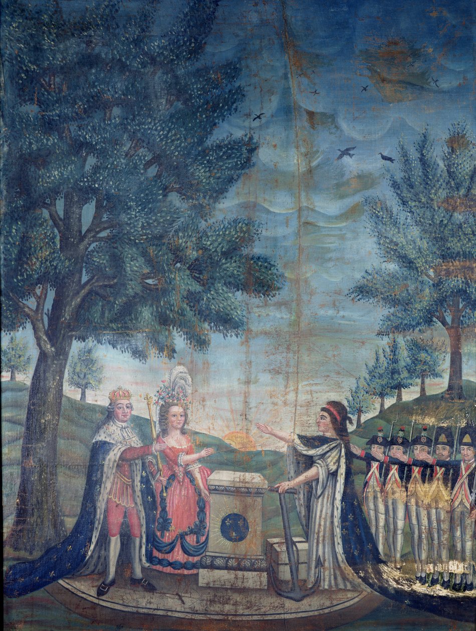 Přísaha krále, královny, národa a národní gardy na Festivalu federace, 14. července 1790 od Dubois