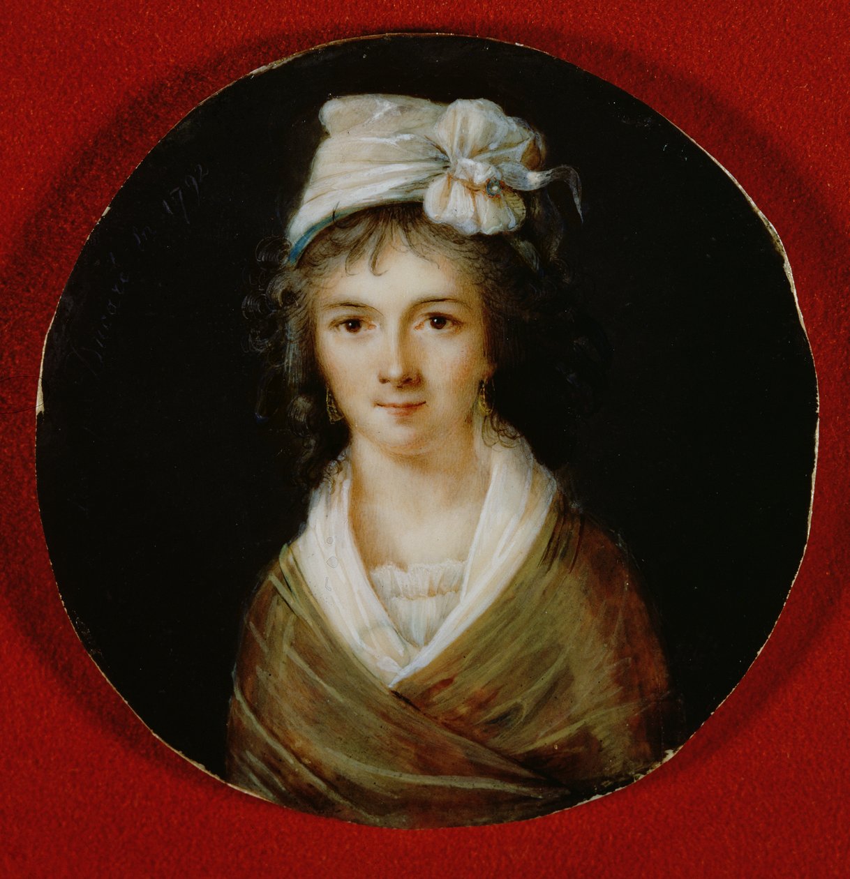 Portrétní miniatura, pravděpodobně Claire Lacombe, 1792 od Ducare