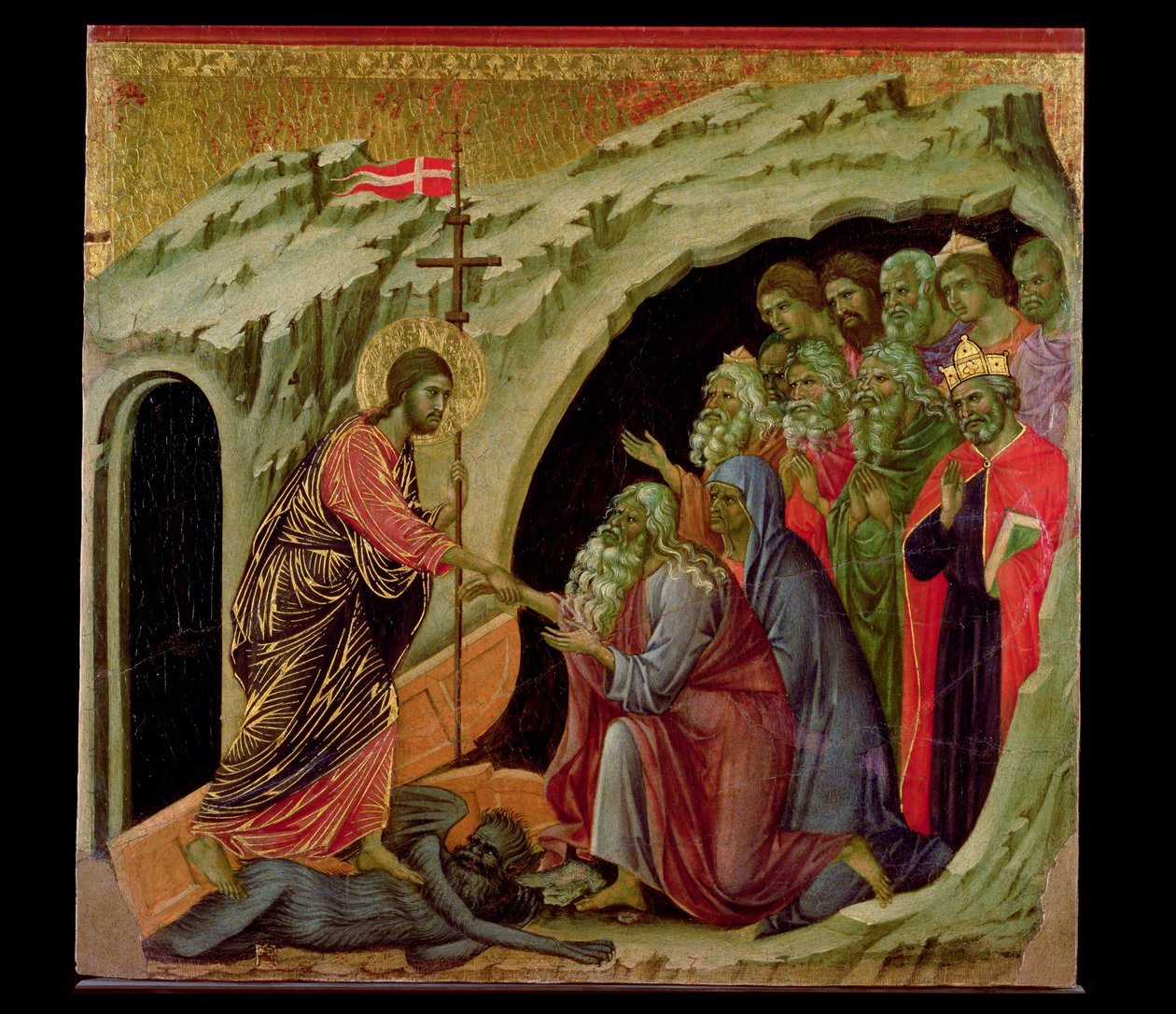 Maesta: Sestup do limba, 1308-11 od Duccio di Buoninsegna