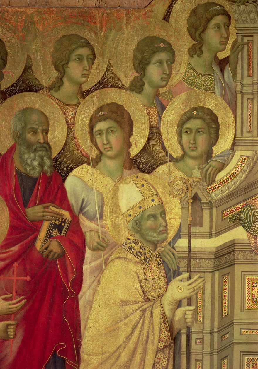 Maesta: Saints, (detail), 1308-11 (tempera na panelu) od Duccio di Buoninsegna