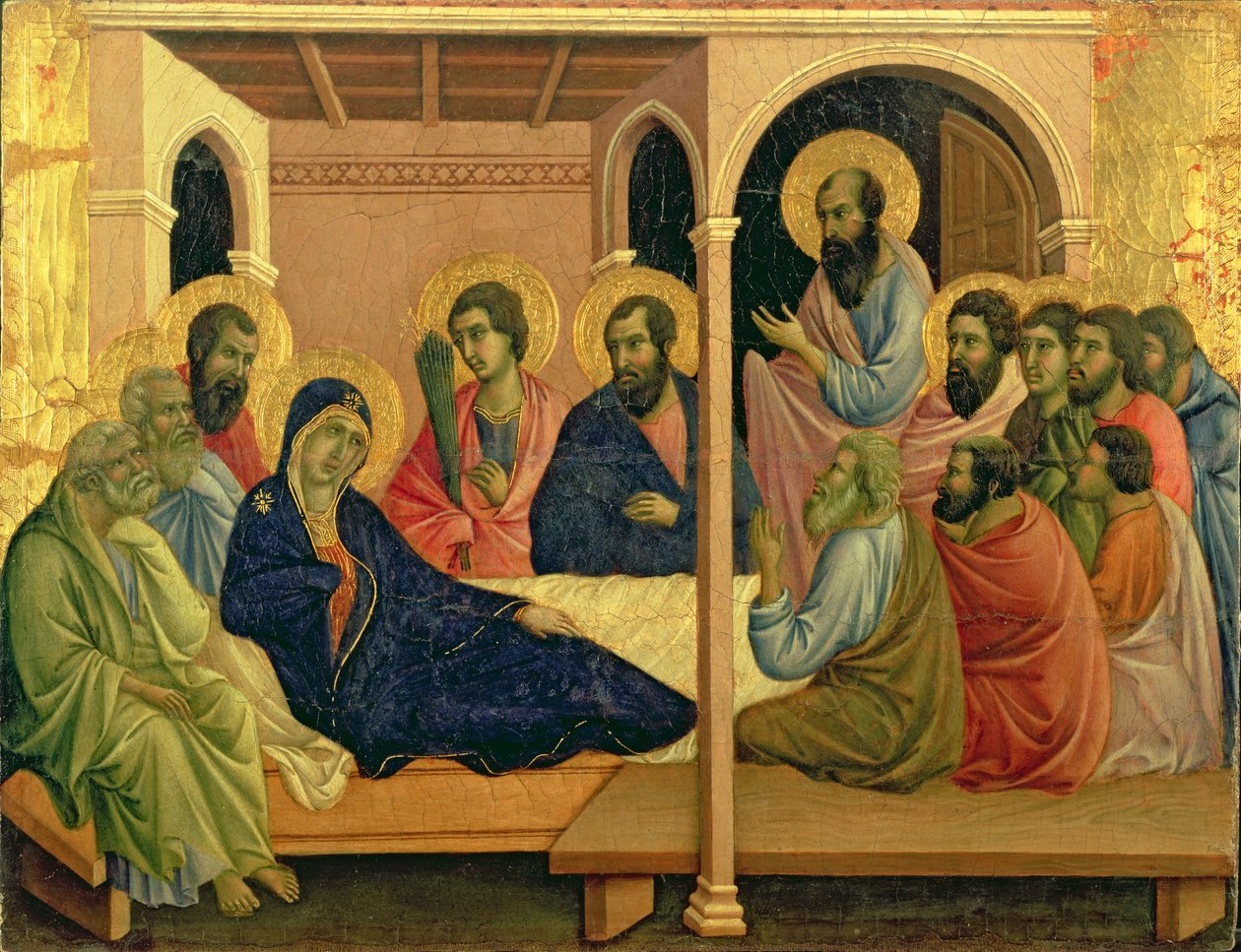 Maesta: Panna odcházející od učedníků, 1308-11 od Duccio di Buoninsegna