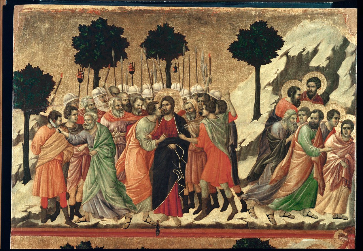 Oltář Maesta, namalovaný v letech 1308-1311 pro katedrálu v Sieně... od Duccio di Buoninsegna