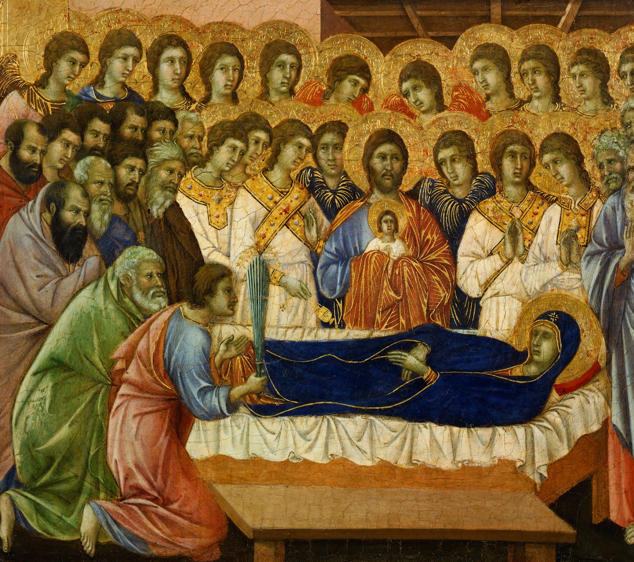 Dormitio Virginis (Věčný spánek Panny), detail z Maesta