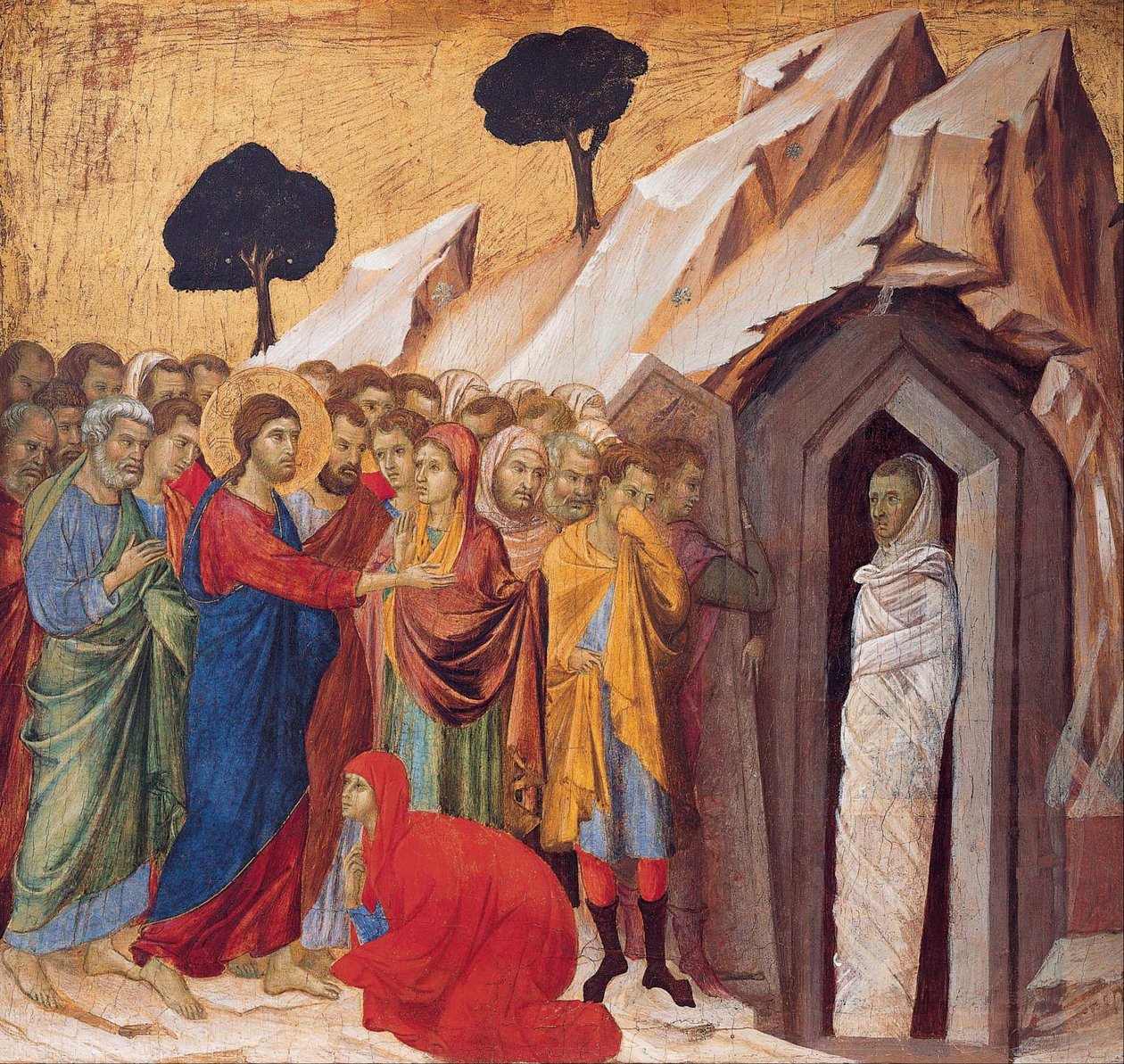 Vzkříšení Lazara od Duccio di Buoninsegna