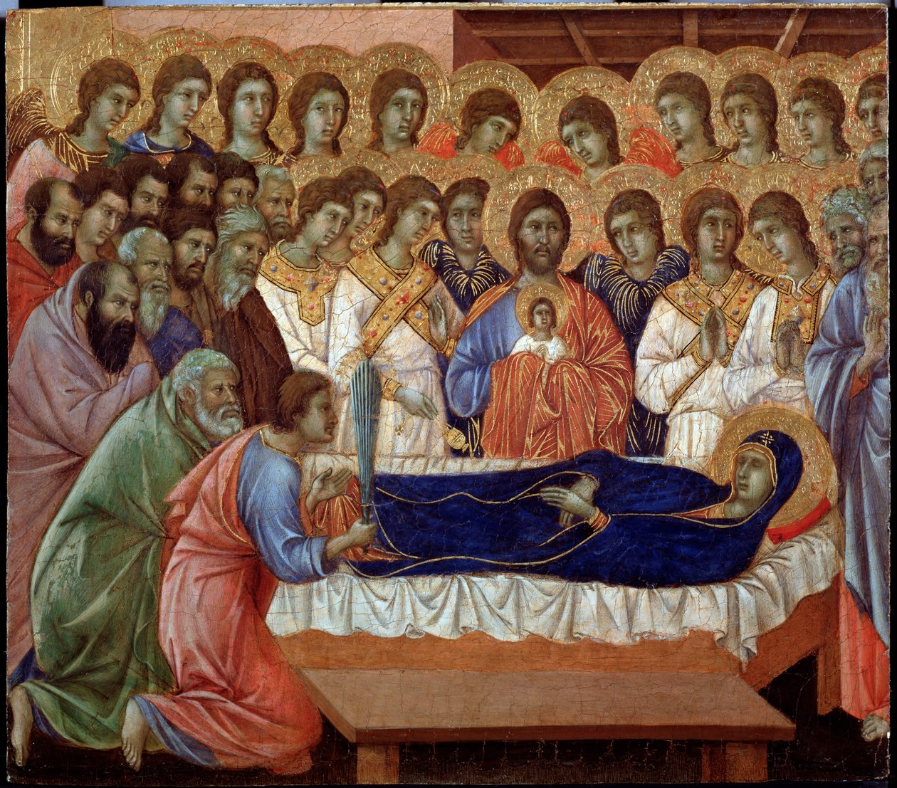 Usnutí panny (detail Maesty) (Malba od Duccio di Buoninsegna