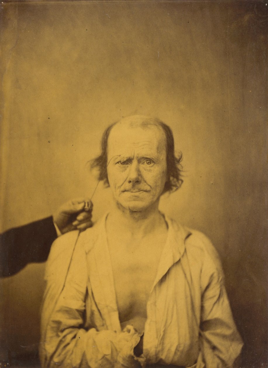 Pozor vlevo, odraz vpravo, 1854-1856, tištěno 1862. od Duchenne de Boulogne