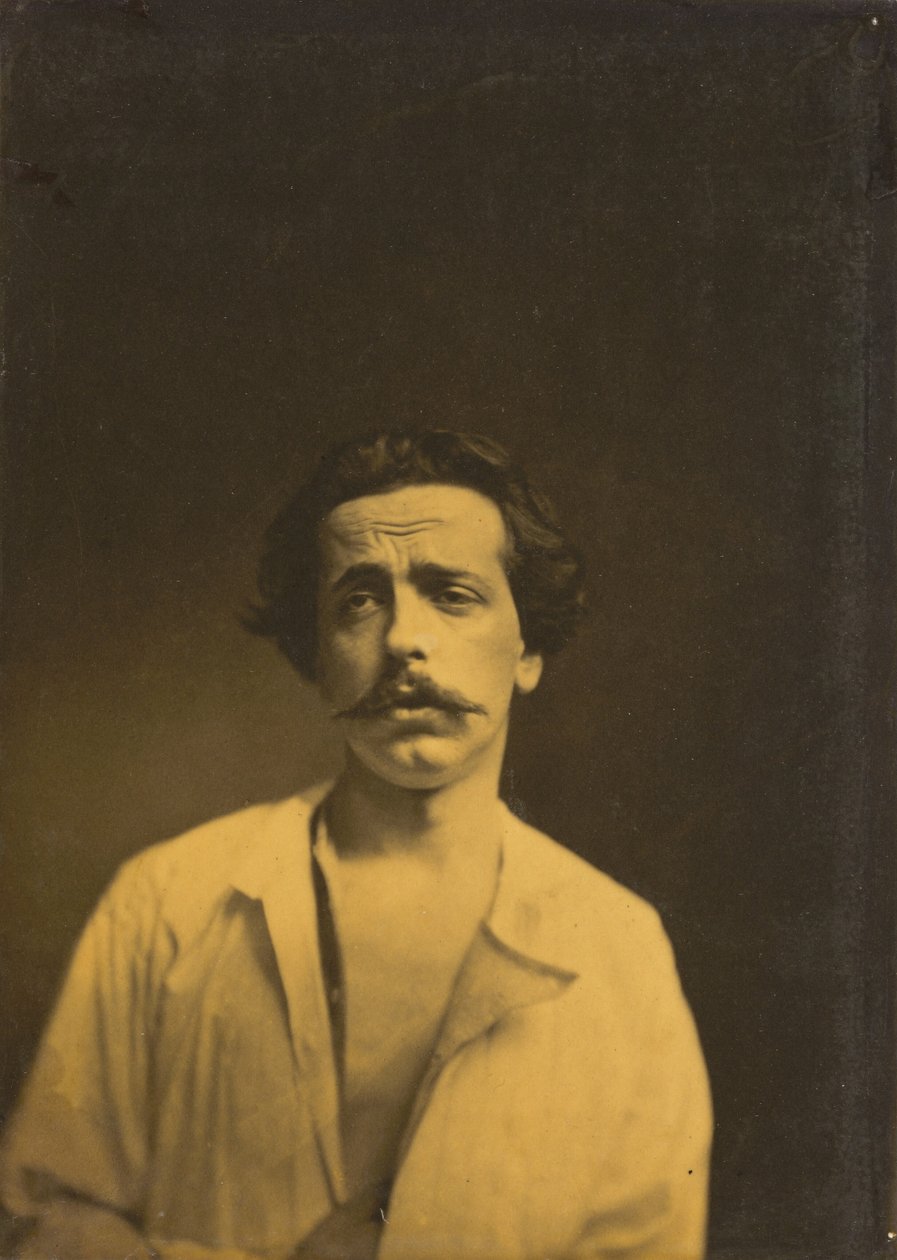 Extrémní bolest, hlava Krista vlevo, Vzpomínka na lásku nebo extatický pohled vpravo, 1854-1856. od Duchenne de Boulogne