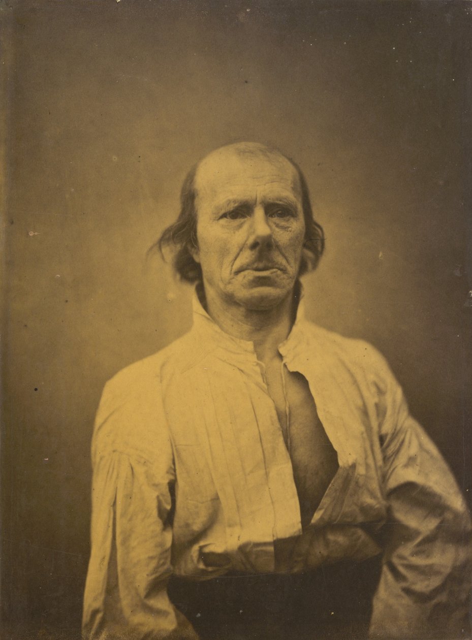 Tvář v klidu, 1854-1856, vytištěno 1862. od Duchenne de Boulogne