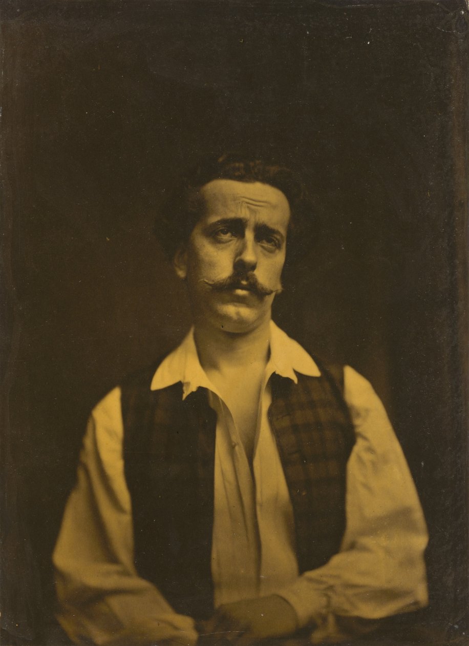 Bolestná vzpomínka nebo bolestivé myšlenky, 1854-1856, tištěno 1862. od Duchenne de Boulogne