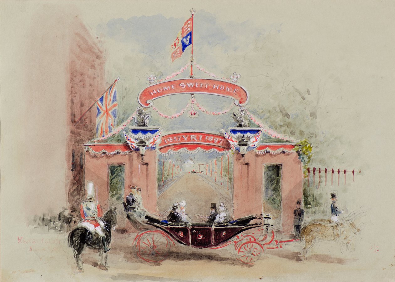 Vchod do Kensingtonského paláce (akvarel) od Duchess of Argyll Princess Louise