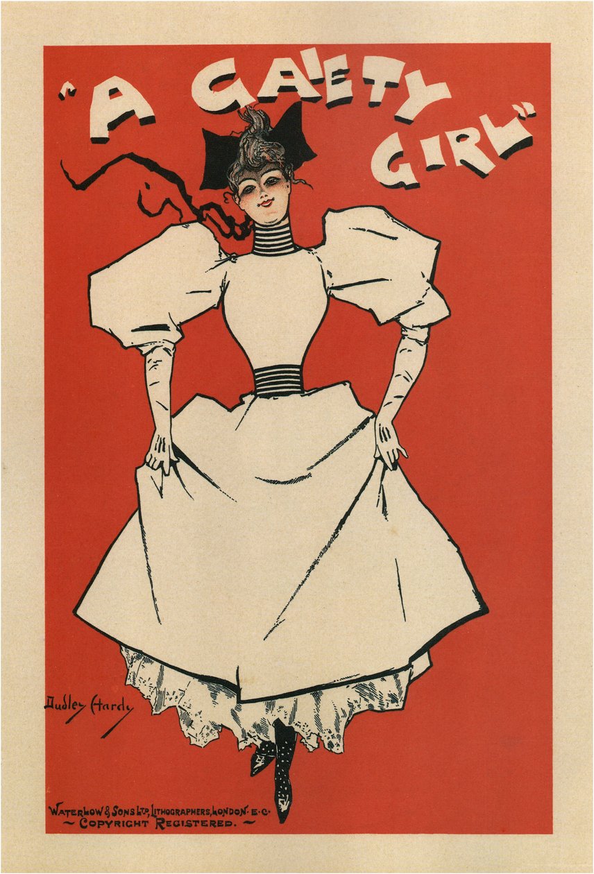 Plakát k hudební komedii A Gaiety Girl od Sidneyho Jonese, 1895 od Dudley Hardy