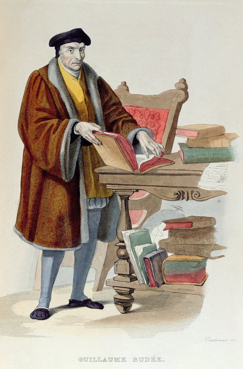 Guillaume Bude, 1841 (barevná rytina) od Dupre