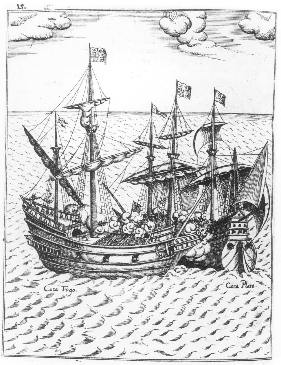 Španělská loď s poklady vypleněná Francisem Drakem (asi 1540-96) v Pacifiku od Dutch School