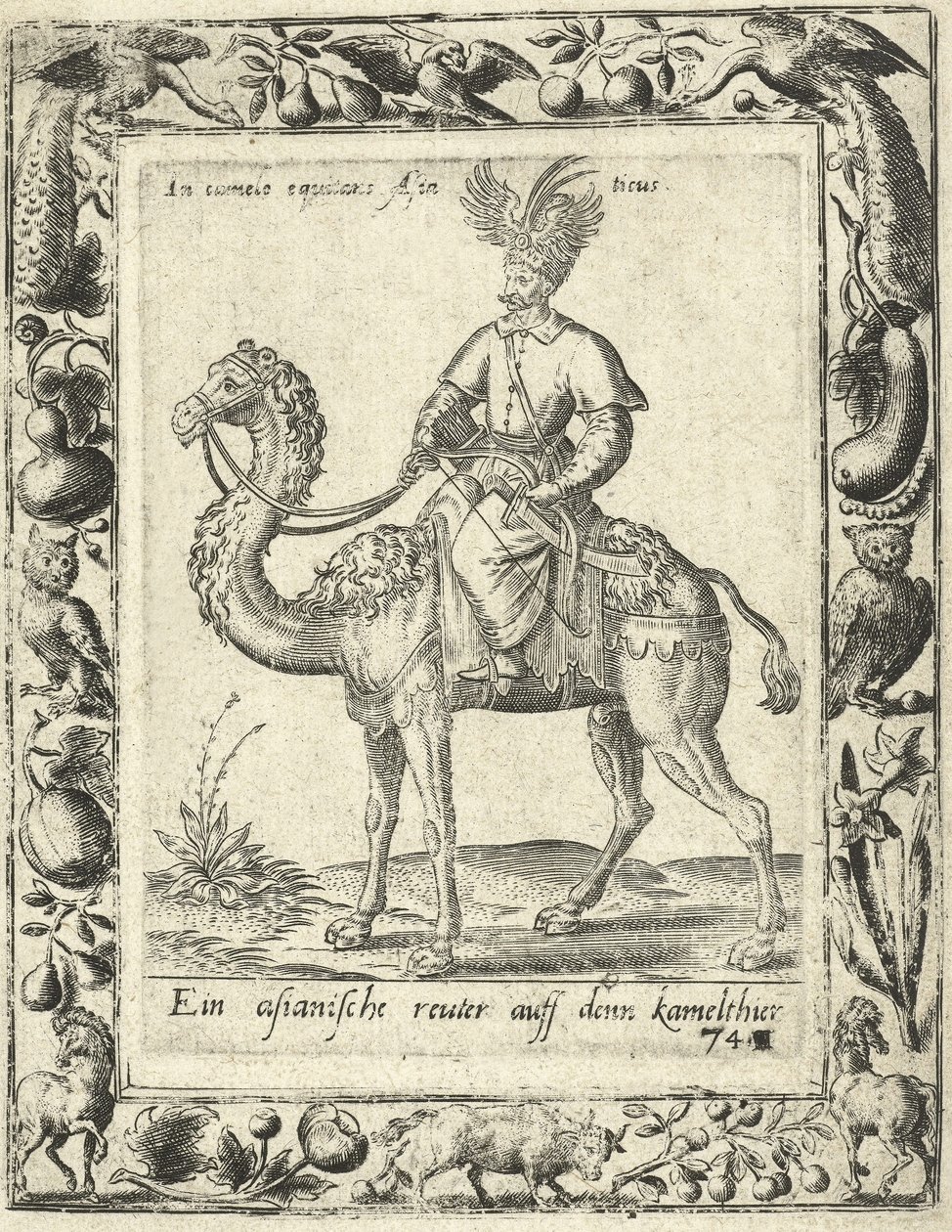 Arabský lovec na velbloudu, hospoda. 1577 od Dutch School