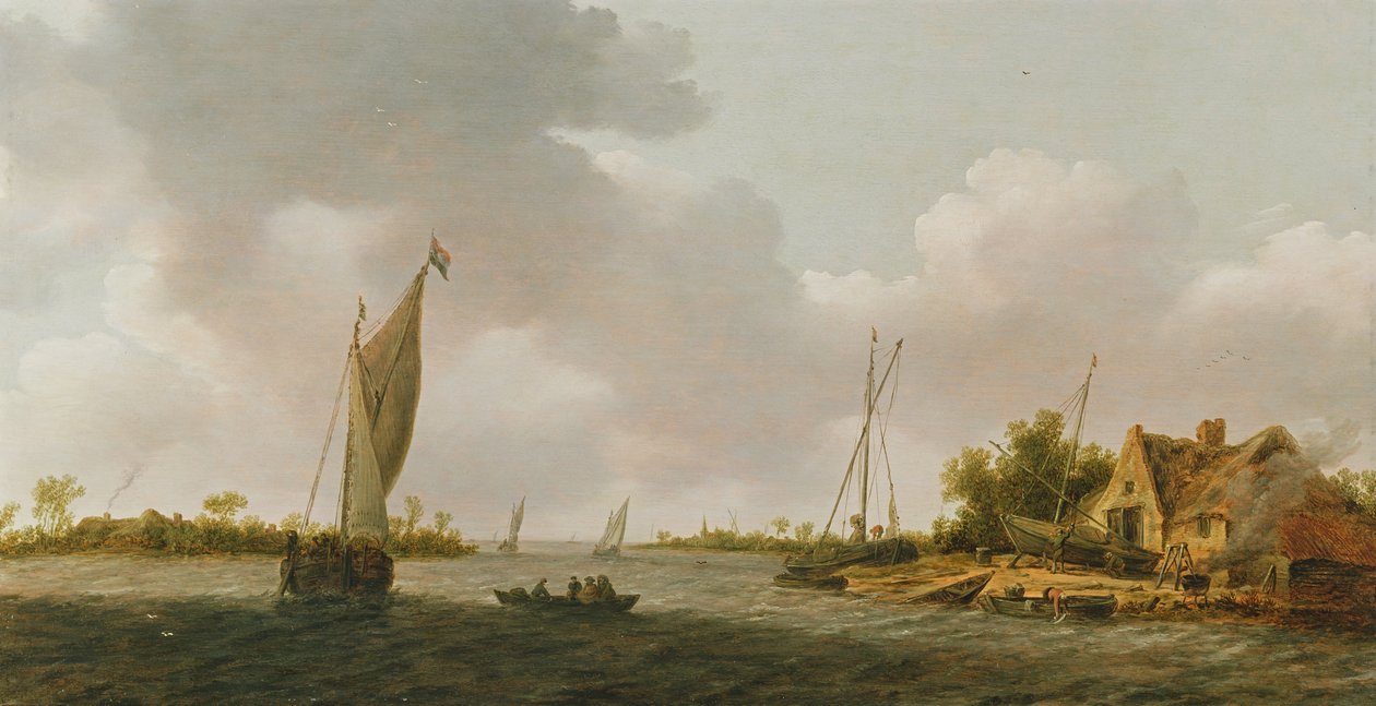 Lodě v ústí řeky od Dutch School