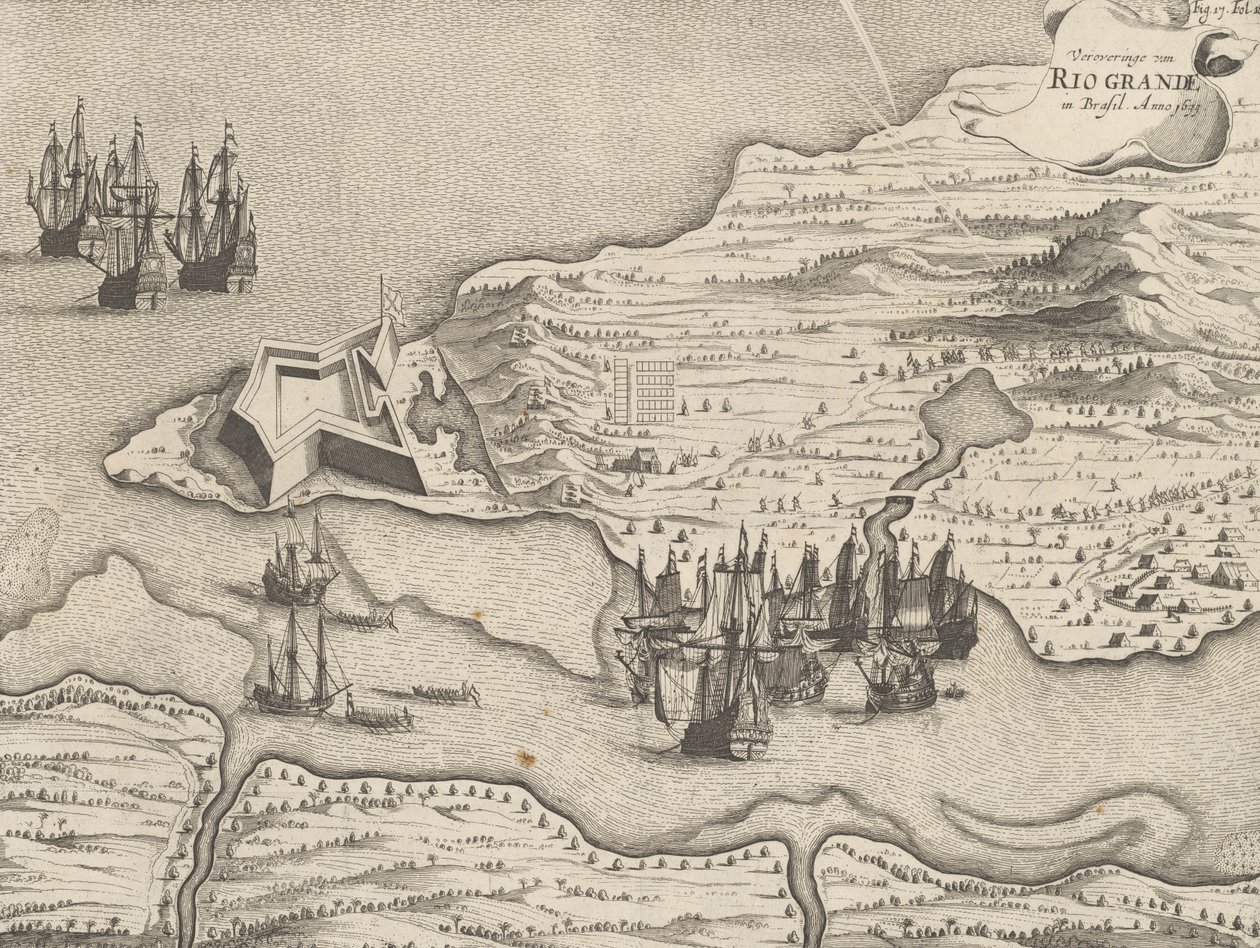 Dobytí Rio Grande v Brazílii, prosinec 1633, 1649-51 od Dutch School