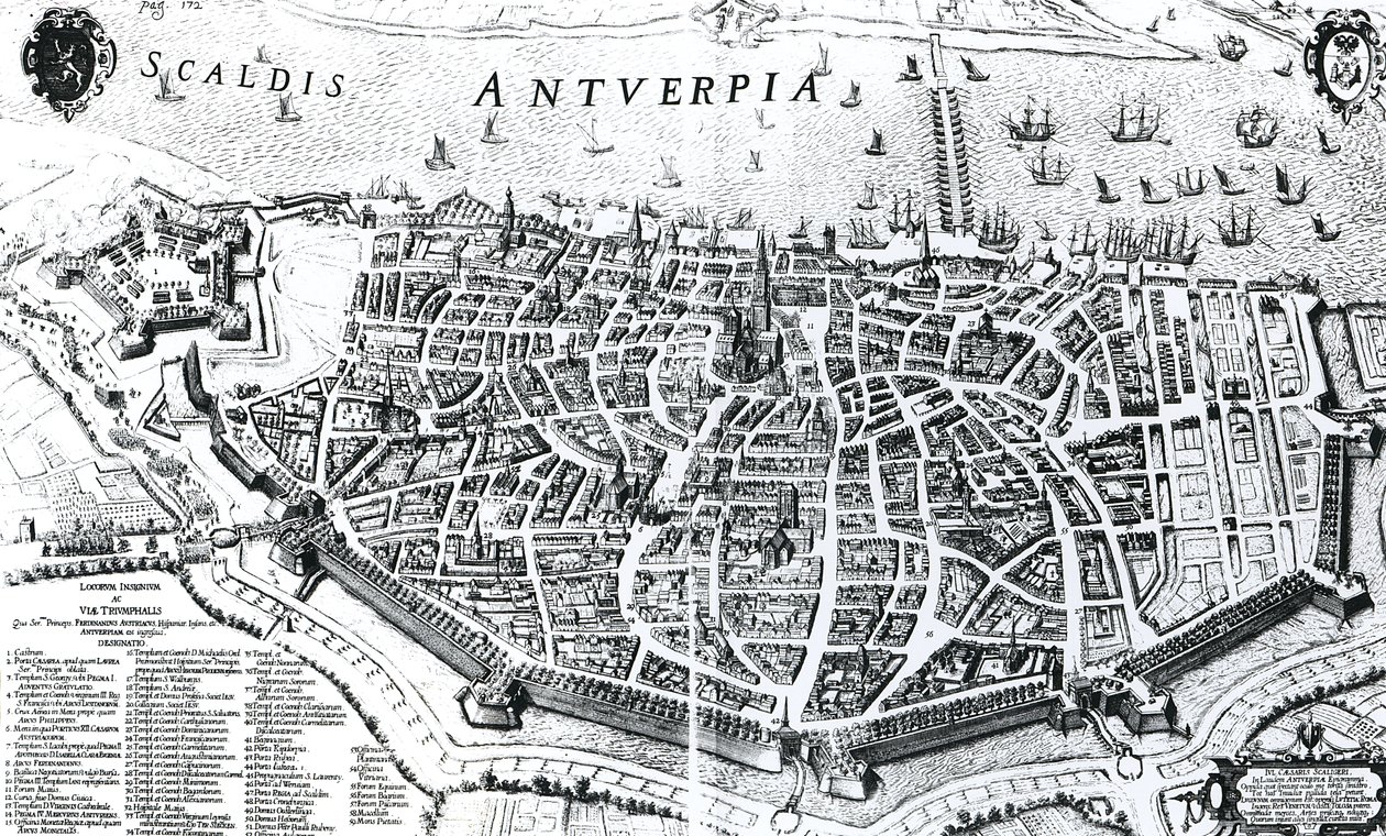 Mapa Antverp od Dutch School