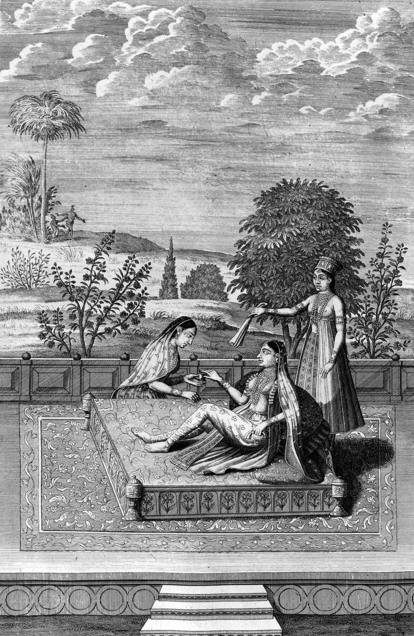Mumtaz Mahal, manželka Shah Jahana, ilustrace z 