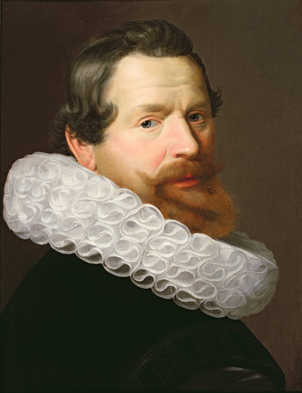 Portrét muže na sobě volán od Dutch School