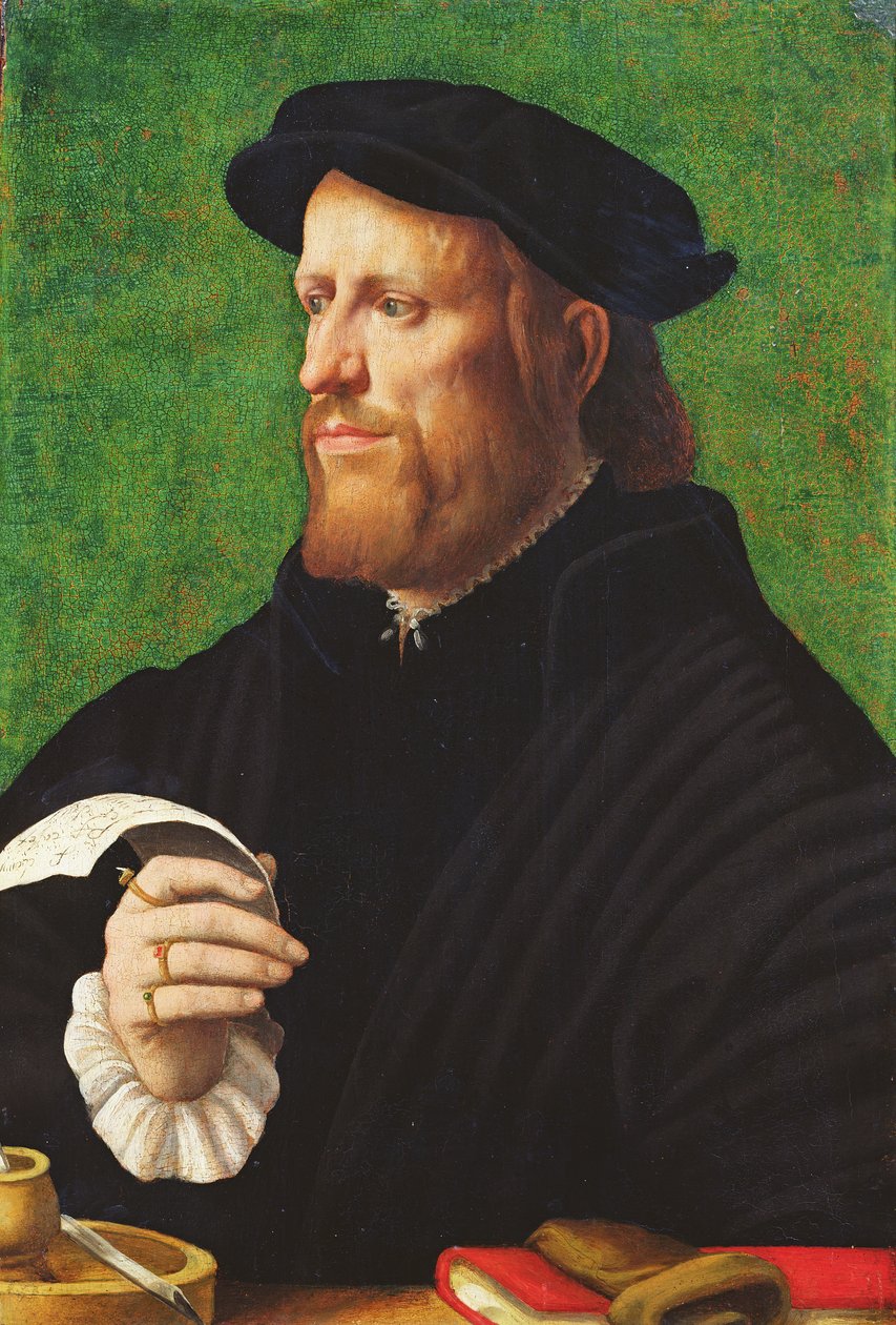 Portrét muže, 1575 (olej na dřevě) od Dutch School
